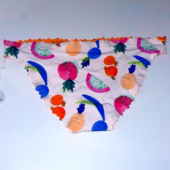 NWT Pilyq Tropical Fruit Scalloped Bikini Bottoms - Picture 1 of 5